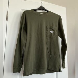 PINK Victoria's Secret Olive Green Tee